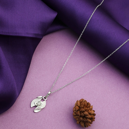 MAIRA 925 Sterling Silver Valentine Pendant Chain Necklace for Girls / Women