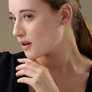 Maira Sterling Silver Eternity Hoop Earrings