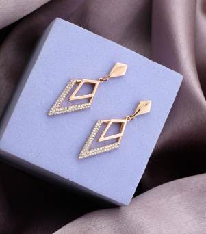 Black coated earring