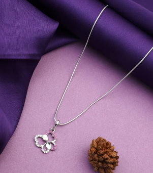 Silver coated necklace