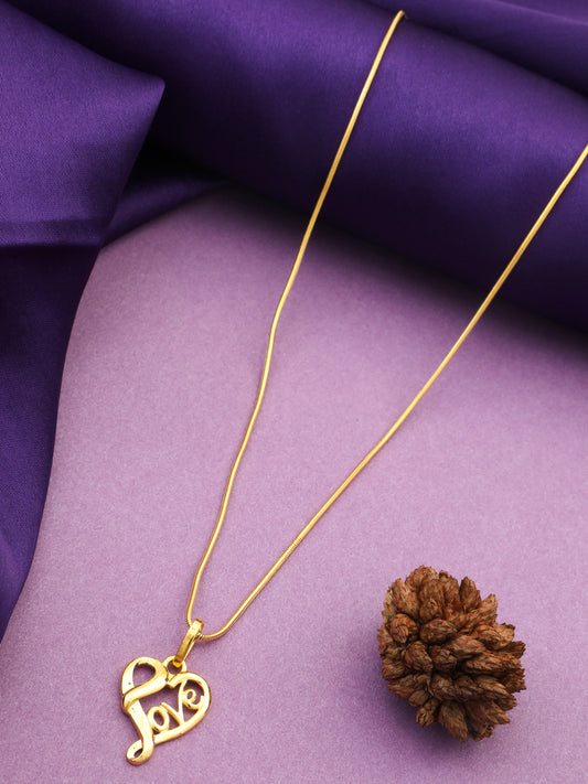 MAIRA Valentine Love Heart Gold Plated 925 Sterling Silver Pendant Chain Necklace Jewellery / Gift for Women