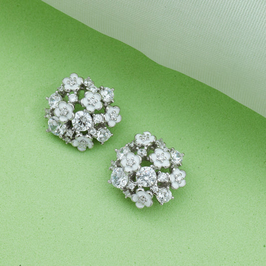 MAIRA bouquet of flowers designed 925 Sterling Silver Girls Earrings / Partywear / Valentine Gift for Women