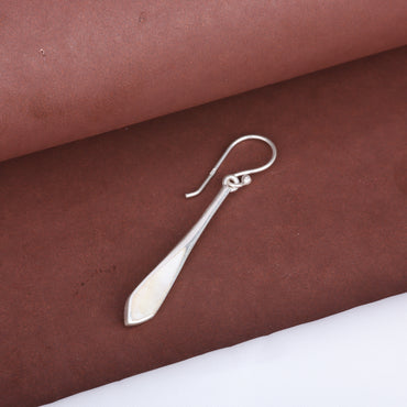 MAIRA Hanging Bar Hoop MOP 925 Sterling Silver Earrings Set for Girls / Women