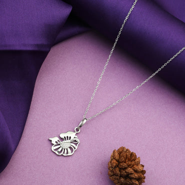 MAIRA 925 Sterling Silver Abstract Butterfly Simple Pendant Chain Necklace for Women / Girls