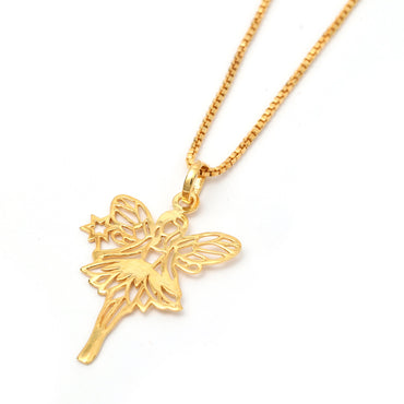 MAIRA I AM FAIRY Gold Plated 925 Sterling Silver Pendant Chain Necklace Jewellery ( Giftie- Sift for Self)