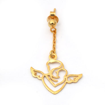 MAIRA Mother Child Fairy 18 K Gold Plated 925 Sterling Silver Earrings Set for Women