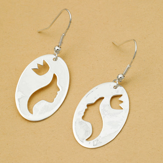 MAIRA 925 Sterling Silver I AM QUEEN Hoop Earrings for Women / Girls