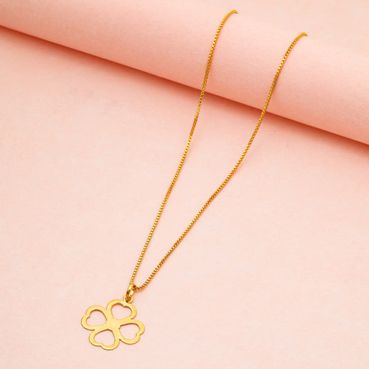 MAIRA Multi Valentine Heart 925 Sterling Silver Gold Plated Pendant Chain Necklace Jewellery / Gift for Girls & Women