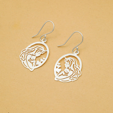 MAIRA 925 Sterling Silver Mother's day Necklace with Earrings Gift for Girls / Women