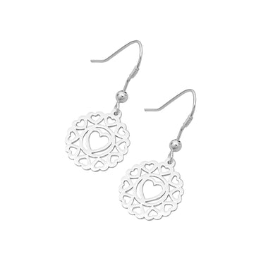 MAIRA 925 Sterling Siver Multi Heart Valentine Gift Earrings for Girls / Women