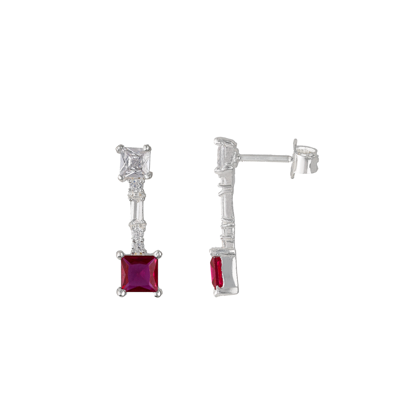 MAIRA 925 Sterling Silver Elegant Diamond Earrings For Women/ Girls