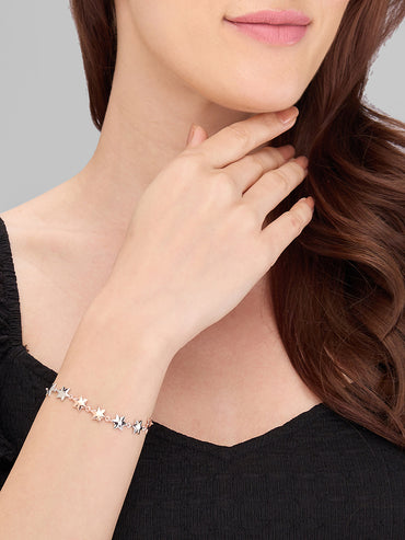 MAIRA 925 Sterling Silver 2 Tone RoseGold Premium Star Bracelet Jewellery / Gift for Women