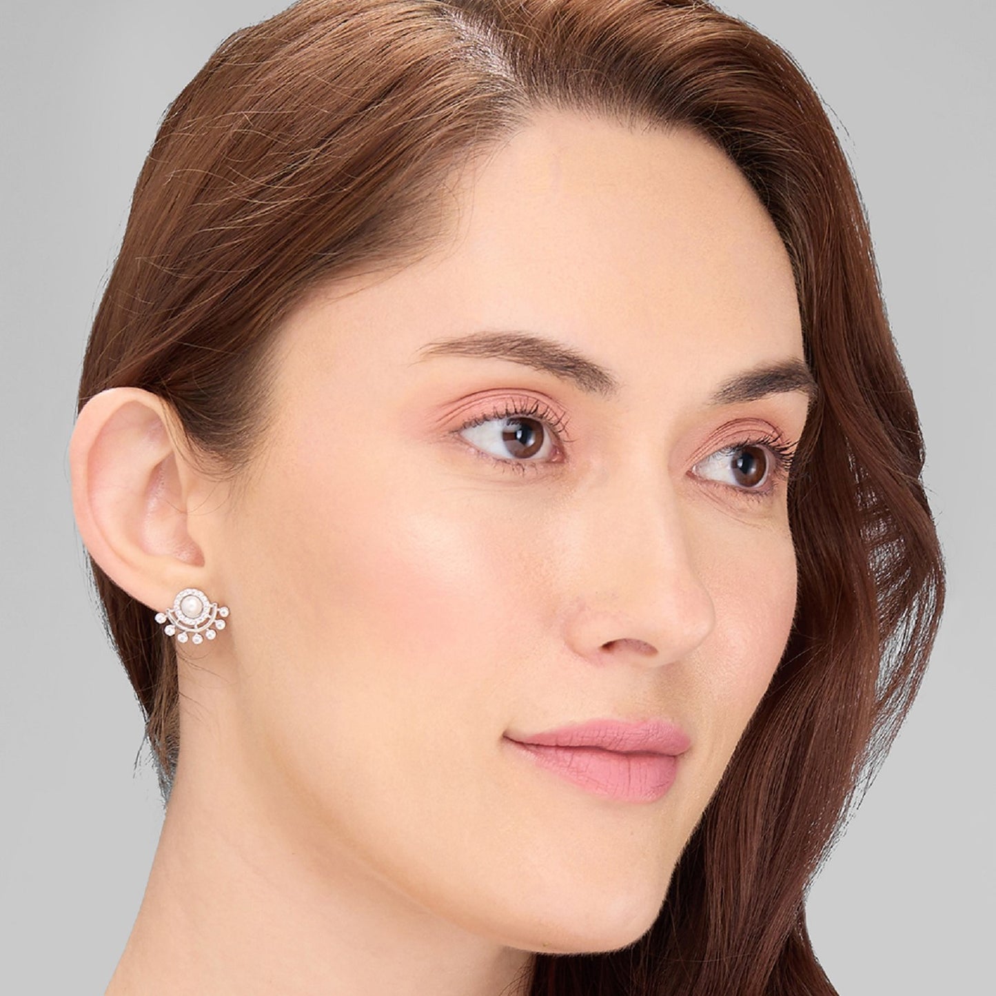 MAIRA Pearl & Swiss Zirconia Exquisite Partywear Earrings Set for Women/ Valentine gift for Girls