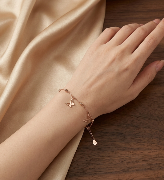 Maira Sterling Silver Butterfly Charm Bracelet