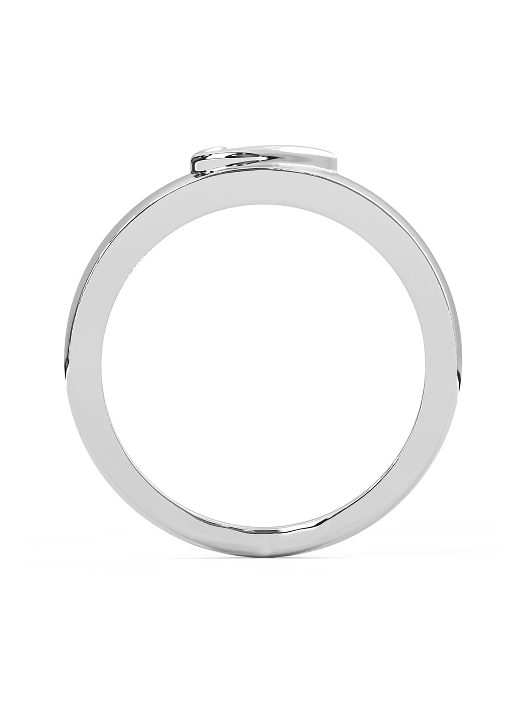 MAIRA 925 Sterling Silver Ring with Diamond Accent, Teardrop Design | Premium Rhodium Plate| Hypoallergenic | Valentine's Day Gift For Women & Girls | 6 Months Warranty