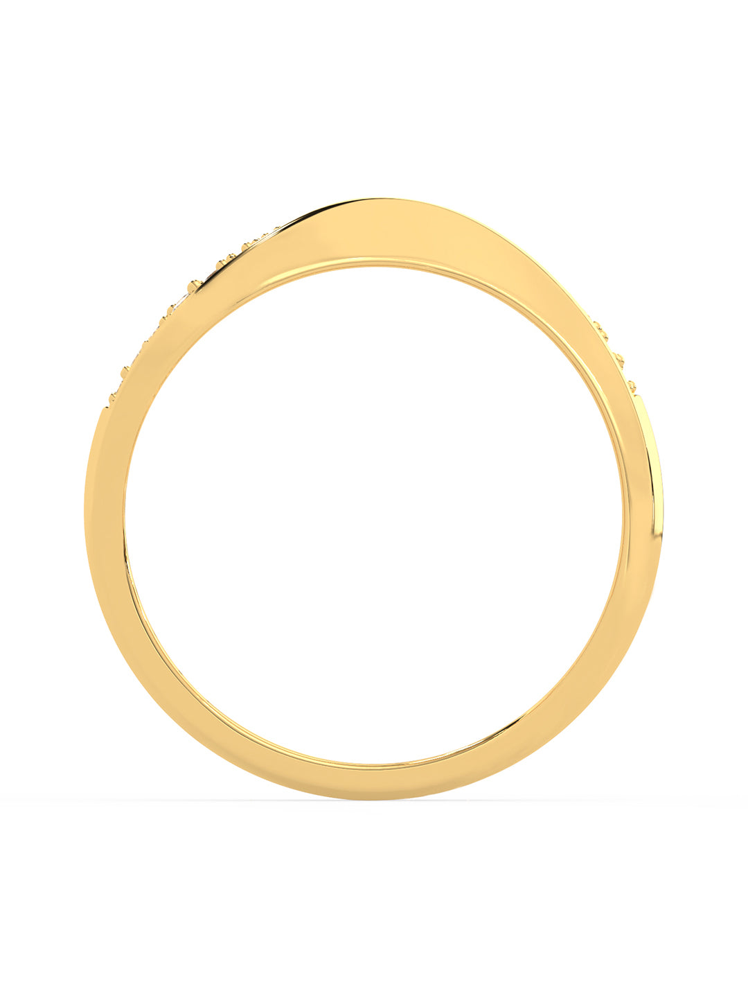 MAIRA Sterling Silver Wave Ring with Cubic Zircon | 18K Micron Gold Plated | Heart Collection | Hypoallergenic | 6 Months Warranty | Gift For Women & Girls