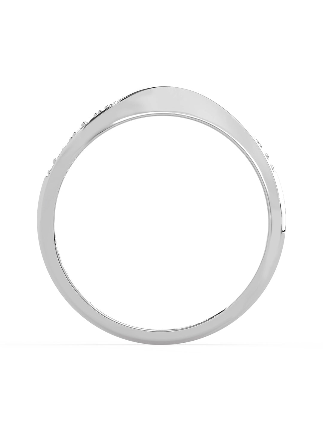 MAIRA 925 Sterling Silver Wave Design Ring with Cubic Zirconia | Hypoallergenic |Valentine Gift For Women & Girls| 6 Months Warranty