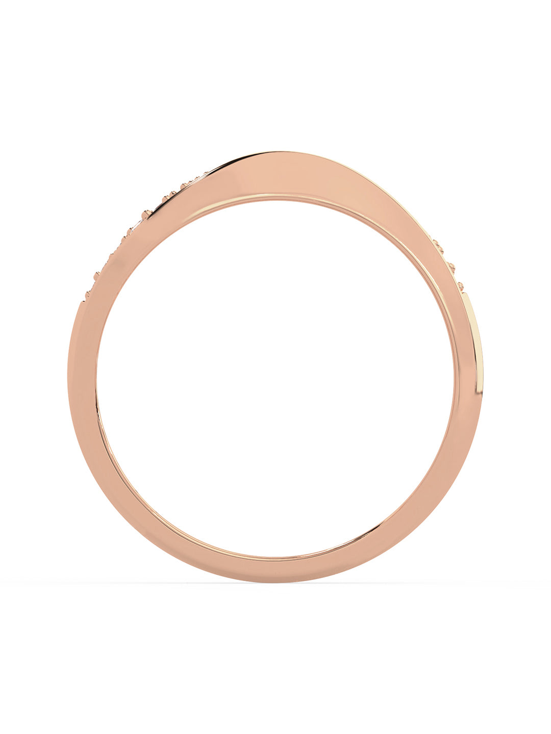 MAIRA 925 Sterling Silver Wave Ring with Cubic Zirconia ||Rose Gold Plated | Hypoallergenic | 6 Months Warranty | Gift For Women & Girls