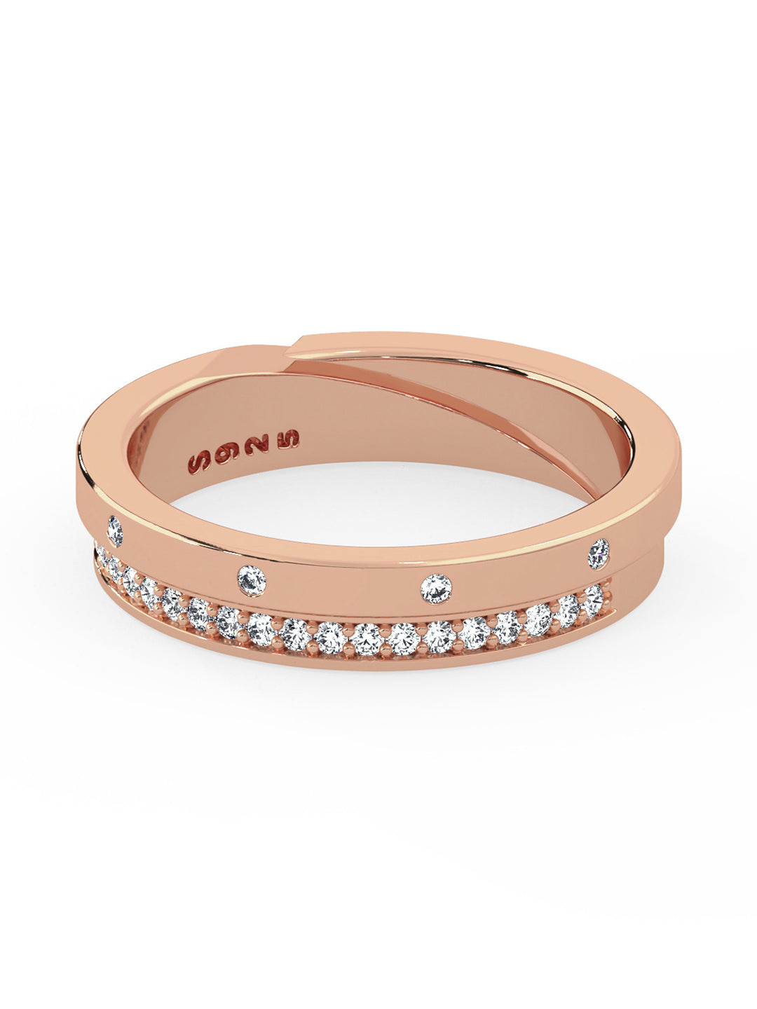 MAIRA 925 Sterling Silver Ring with Cubic Zircon | Micron Rose Gold Plated | Hypoallergenic | 6 Months Warranty | Anti - Tarnish | Gift For Women & Girls