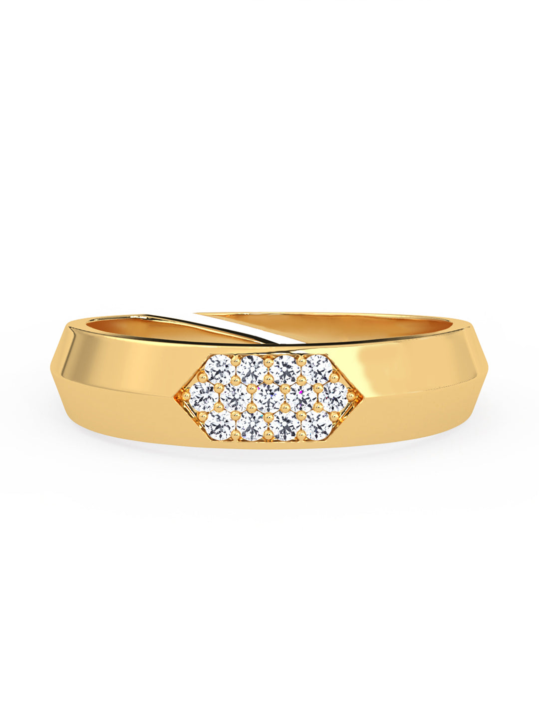 MAIRA Micron Gold-Plated Cubic Zircon Studded Ring for Women & Girls | Hypoallergenic | 6 Months Warranty | Valentine Gift For Her