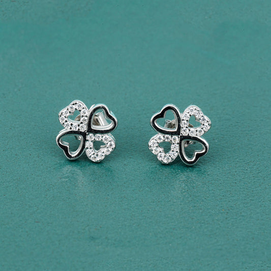 MAIRA Multi Heart CZ stones Simple 925 sterling Silver Earrings for Girls