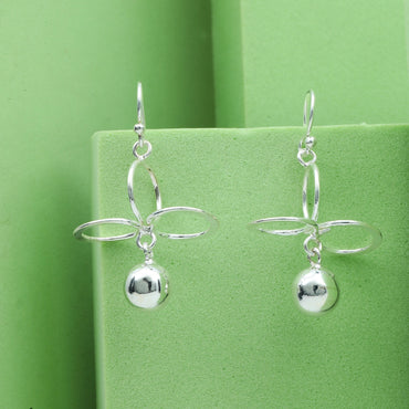 Maira 925 Sterling Silver Drop Earrings for Women & Girls | Rhodium-Plated | Hypoallergenic | Anti-Tarnish Finish | Gift For Women & girls