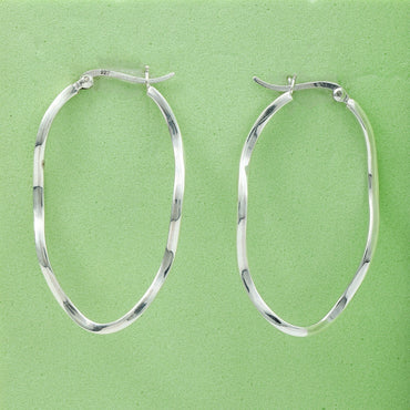 MAIRA Hoop 925 Sterling Silver Earrings for Dailywear & Working Women / Girls