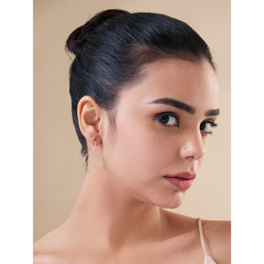 MAIRA Circular Sterling Silver 92.5 Purity Round Loopring Earring Set for Women / Girls