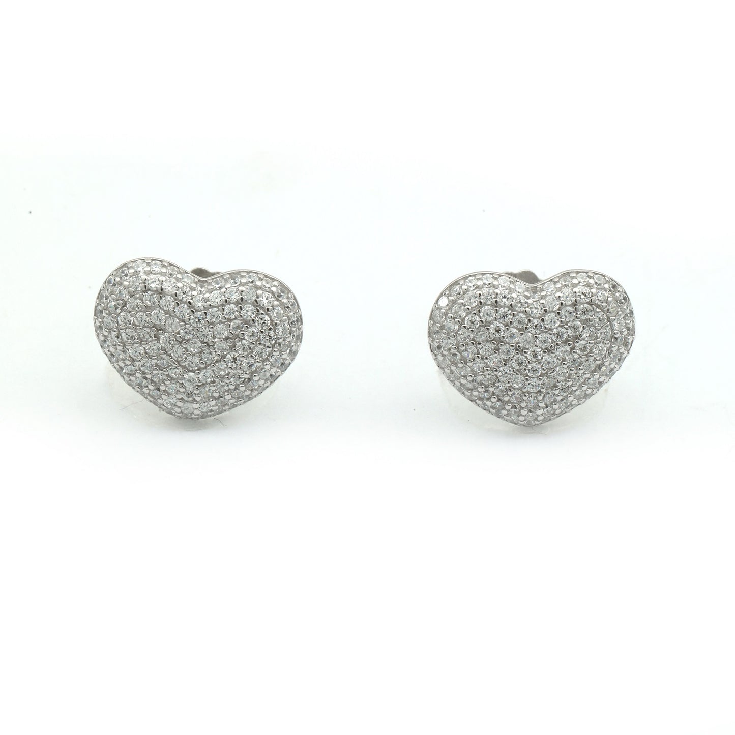 MAIRA Glittering Swiss Zirconia Heart Shaped Valentine Studs Earrings for Women/ Girls