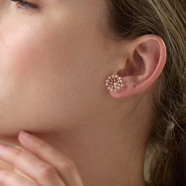 Maira Sterling Silver Butterfly Floral Teardrop Earrings