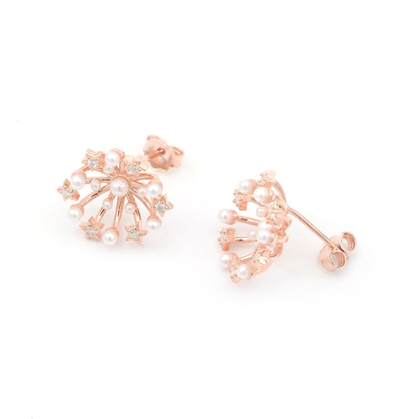 Maira Sterling Silver Butterfly Floral Teardrop Earrings