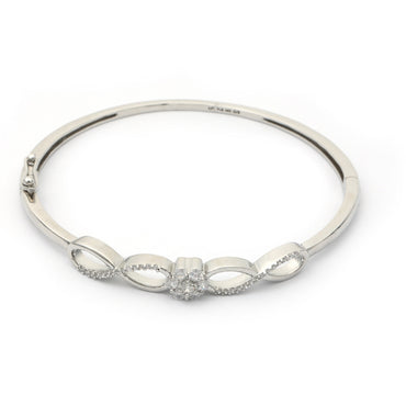 MAIRA 925 Sterling Silver Infinity Kada for Women