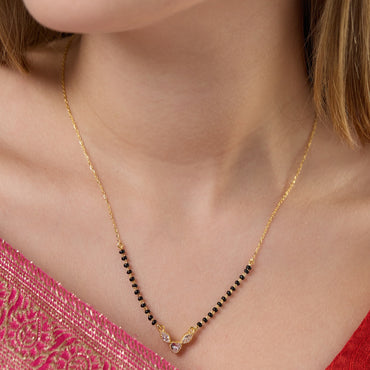 Maira Sterling Silver Minima Sparkle Mangalsutra