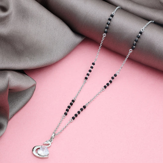 MAIRA One Stone Swan Pendant 925 Sterling Siver Necklace Mangalsutra Jewellery / Gift for Women