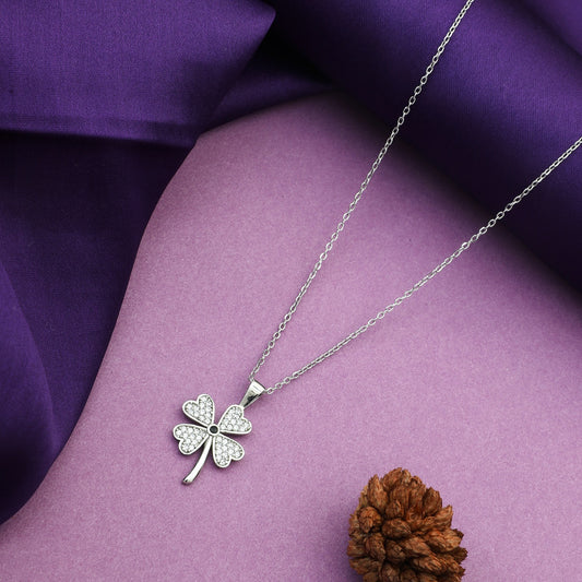 MAIRA 925 Sterling Silver Multi Heart Valentine Pendant Chain Necklace for Women / Girls