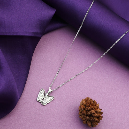 MAIRA 925 Sterling Silver Simple Pendant Chain for Girls