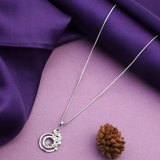 MAIRA Floral 925 Sterling Silver Pendant Chain for Girls