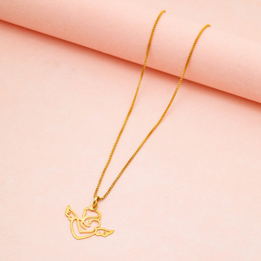 MAIRA Mother Child Fairy Love 925 Sterling Silver Gold Plated Pendant Chain Necklace Jewellery / Gift for Mother