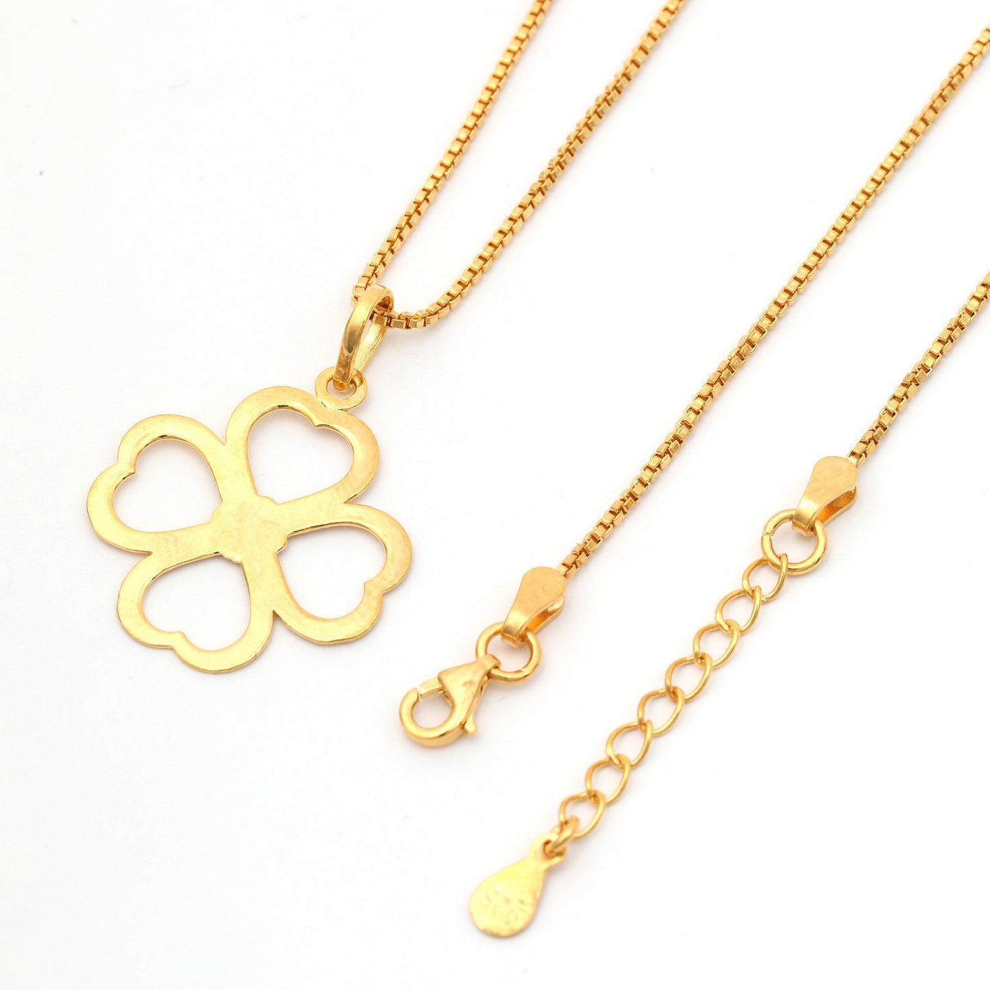 MAIRA Multi Valentine Heart 925 Sterling Silver Gold Plated Pendant Chain Necklace Jewellery / Gift for Girls & Women