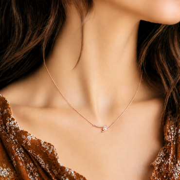 Pearl Embrace Rose Gold Plated Necklace