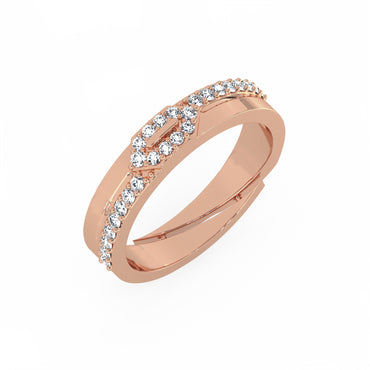 MAIRA 925 Sterling Silver Ring Jewellery with Cubic Zirconia | Rose Gold Plated | Hypoallergenic | 6 Months Warranty | Gift For Girls/women
