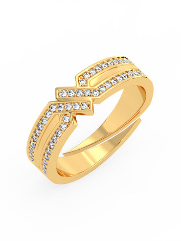 MAIRA 18K Micron Gold Plated Adjustable Ring For Women & Girls | Hypoallergenic | Valentine Gift For Her | 6 Months Warranty