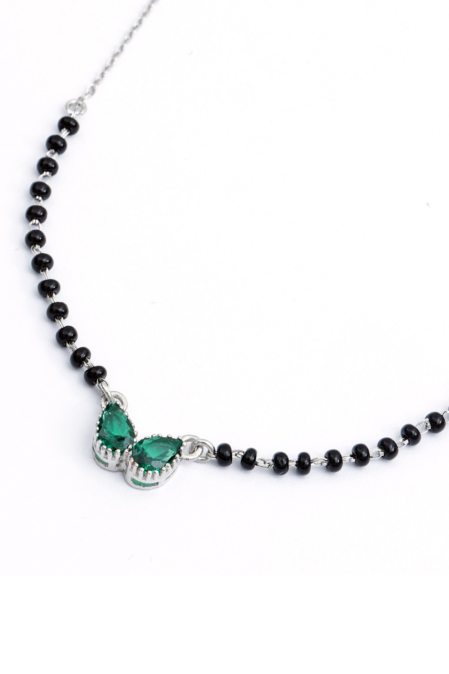 MAIRA Traditional Simple 18 inch Mangalsutra in 925 Sterling Silver Jewellery