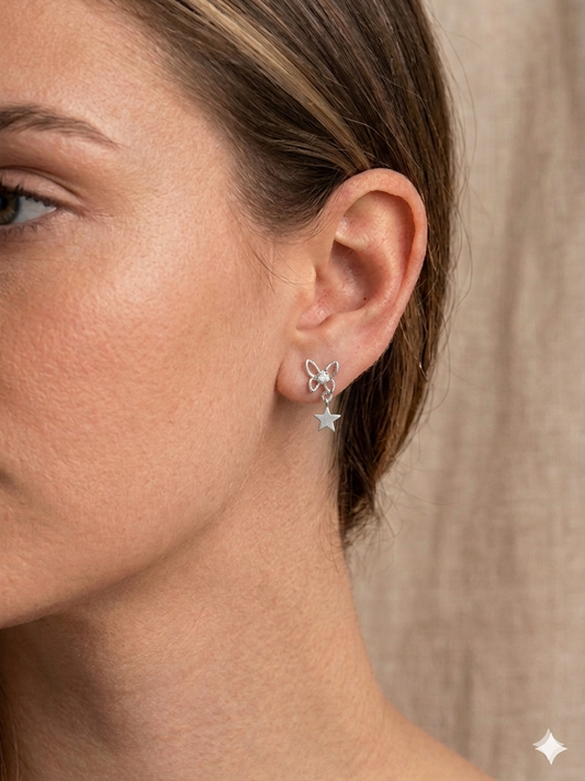 Maira Sterling Silver Astral Wing Drop Earrings