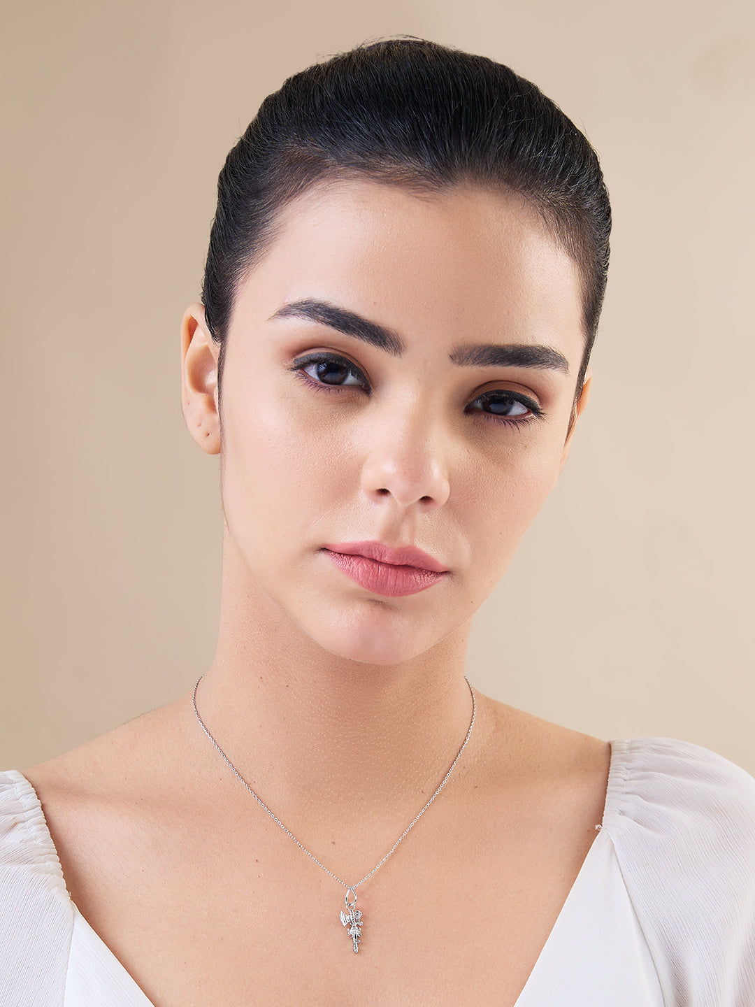 MAIRA 925 Sterling Silver Stylish Pendant Chain Necklace for Women / Girls