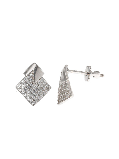 Maira Sterling Silver Pave Earrings