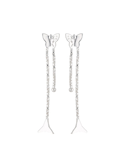 Maira Sterling Silver Flutter and Flow Drop Earrings