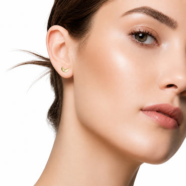 Moon Gold Crystal tiny  studs