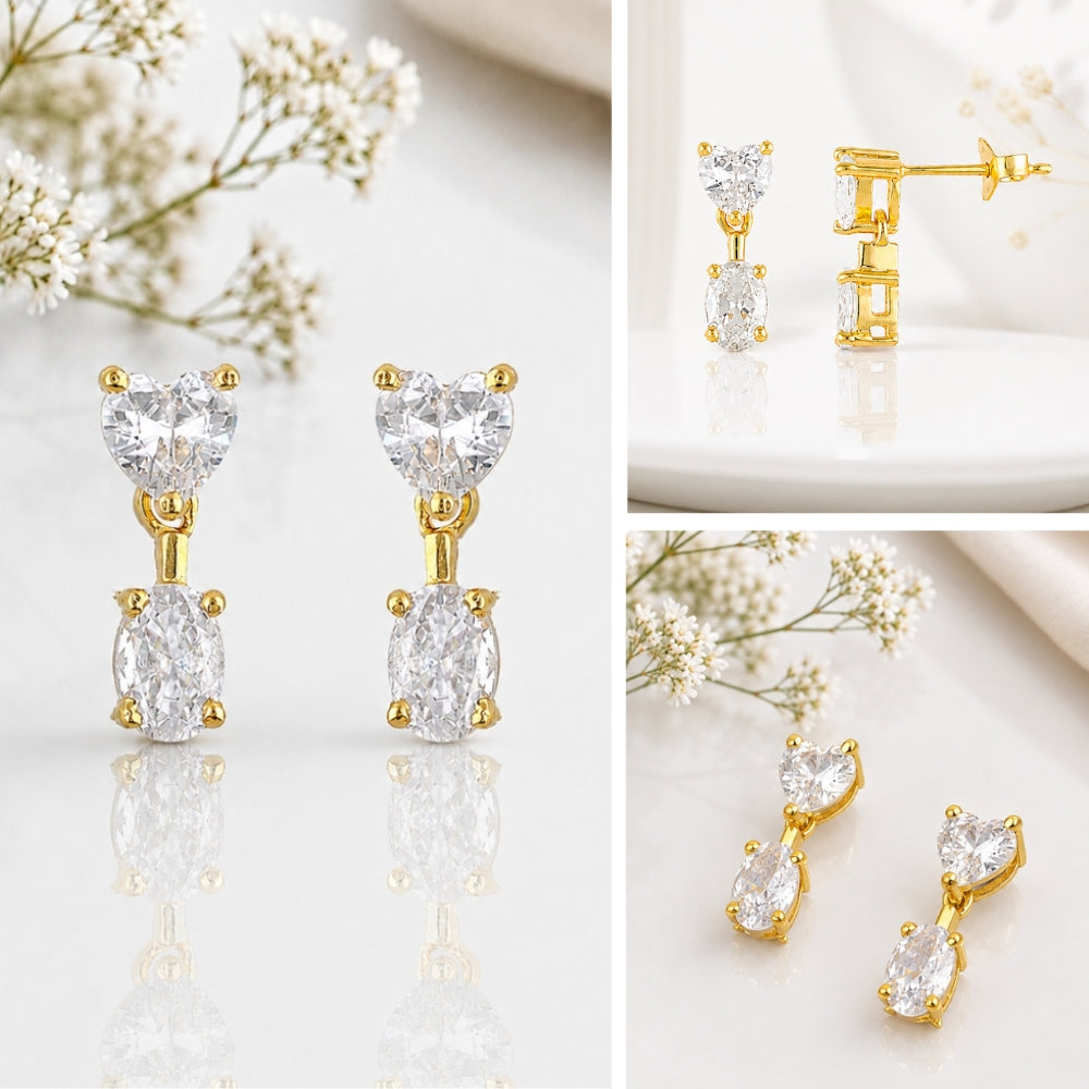 Eternal Heart Crystal Gold Drop