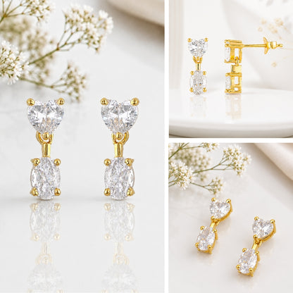 Eternal Heart Crystal Gold Drop